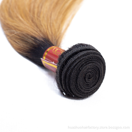 Single Donor 1B 27 Color 10A Cuticle Aligned Raw Indian Unprocessed Virgin Temple Human Bone Straight Hair